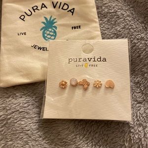 Pura Vida Live Free 5 single earrings